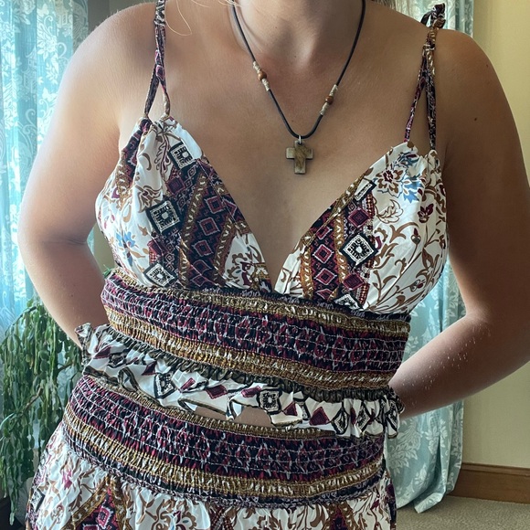 Boho Gypsy crop top and pants matching set - Picture 5 of 16